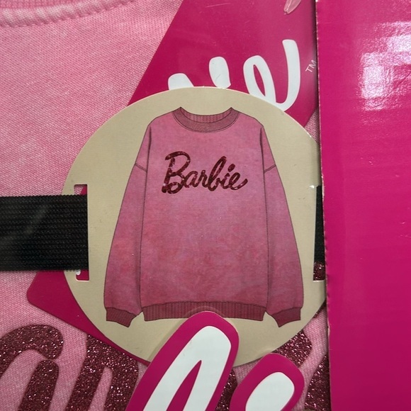 Barbie Girls  Sweatshirt Cozy Sweater Pullover Crewneck Glitter Logo - 10 - Picture 3 of 5